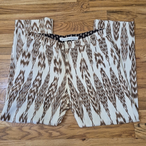 Alix of Bobemia Ezra Feather Ikat 100% Cotton Boho Chic Pant(M) - Picture 6 of 13